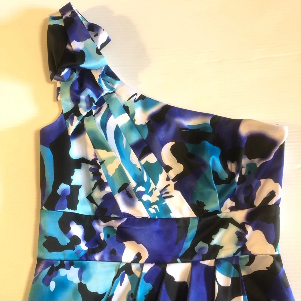 Bisou Bisou One Shoulder Floral Dress 10 - Picture 8 of 9